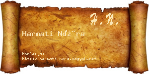 Harmati Nóra névjegykártya